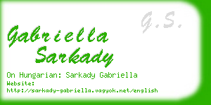 gabriella sarkady business card